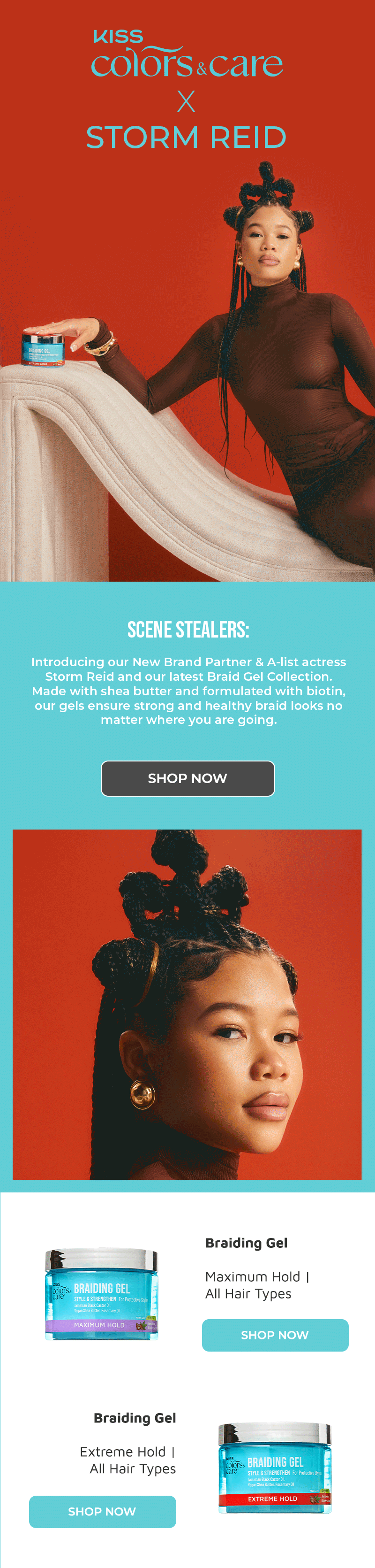 Storm Reid · Email · Look2 · Braiding Gel