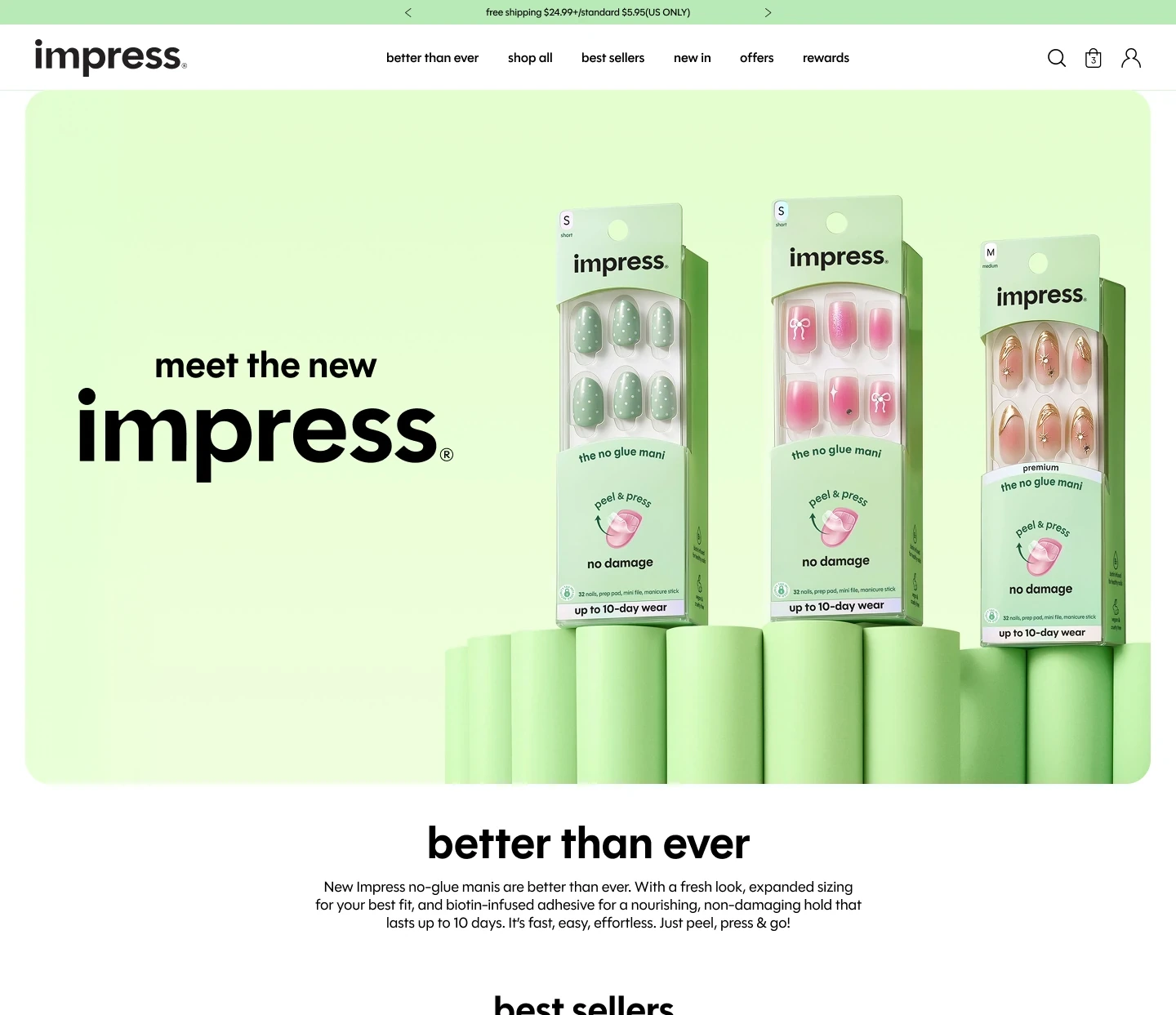 New Impress homepage hero and brand introduction