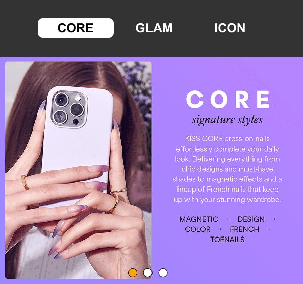 KISS Core, Glam and Icon franchise animation — mobile