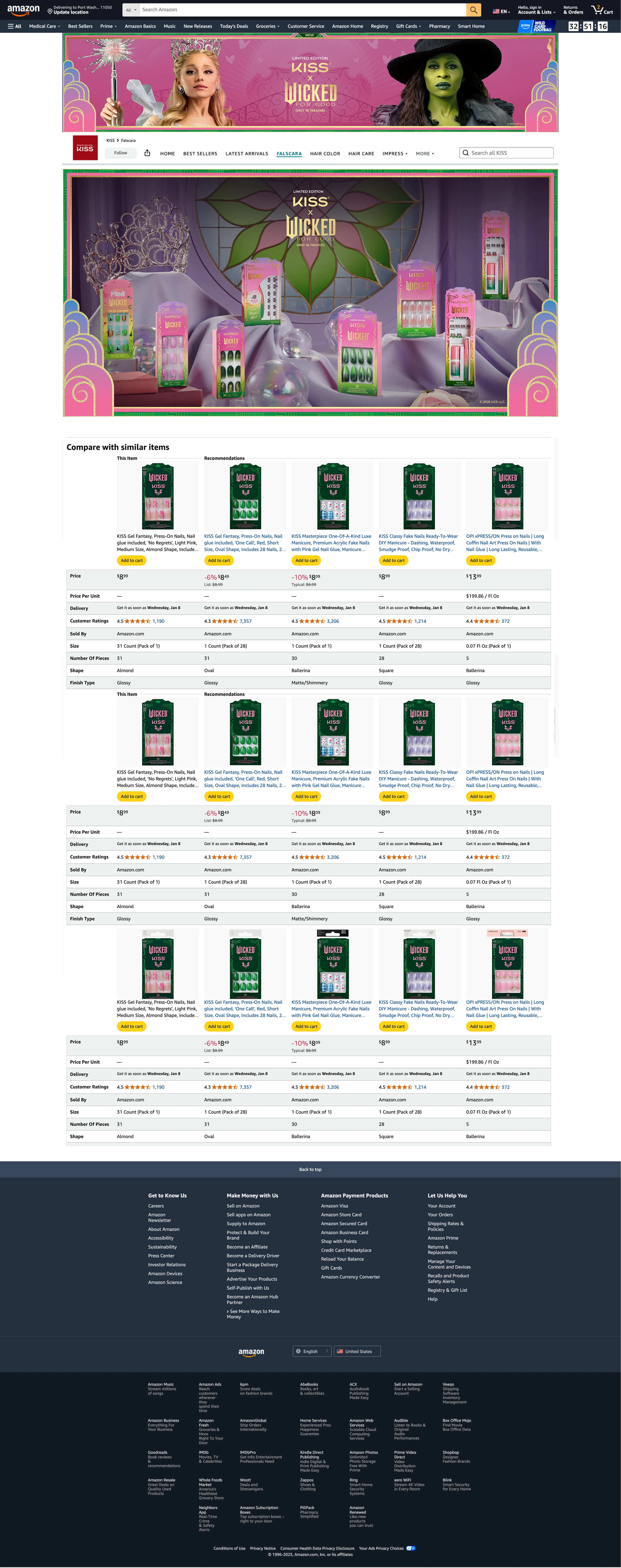 Amazon storefront · Desktop